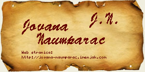 Jovana Naumparac vizit kartica